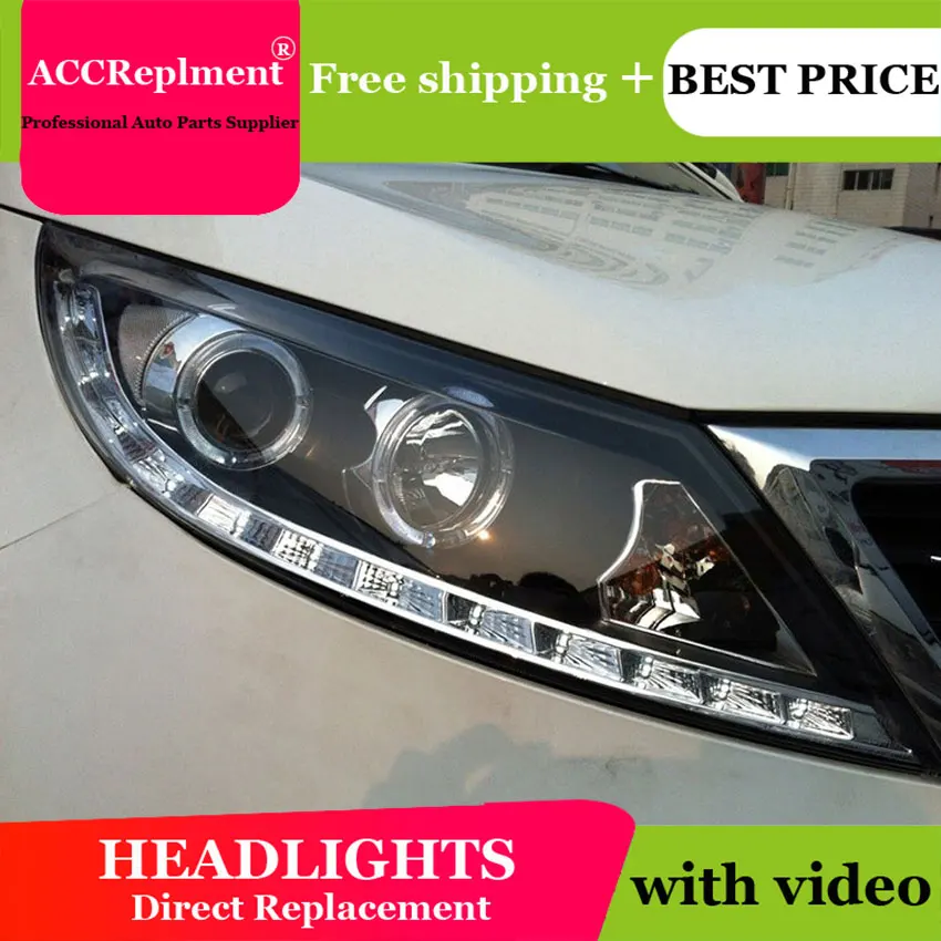 Автомобильный Стайлинг для Kia Sorento фары 2011-2013 Sorento светодиодный головной фонарь Ангел глаз фары би ксенон передние аксессуары ближнего света