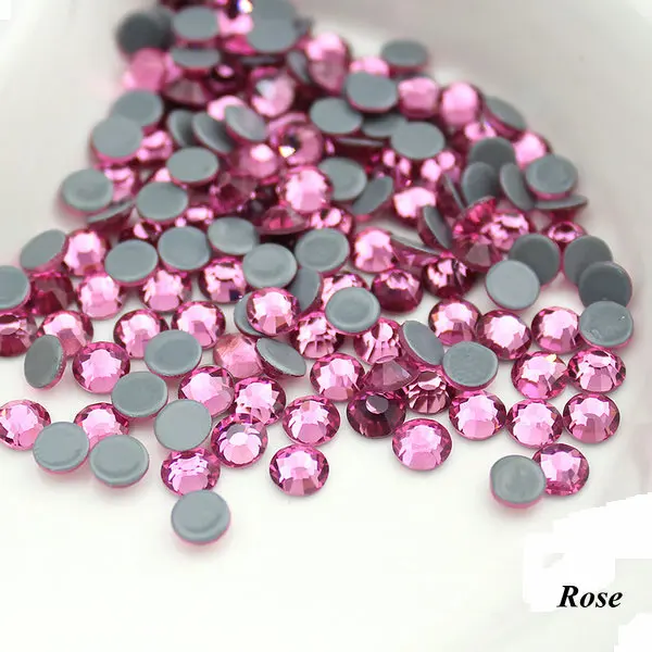 rose Супер качество SS16 SS30 SS20 стразы горячей фиксации предлагает много цветов для платья, ювелирных изделий, аксессуаров украшения DIY для свадьбы - Цвет: rose
