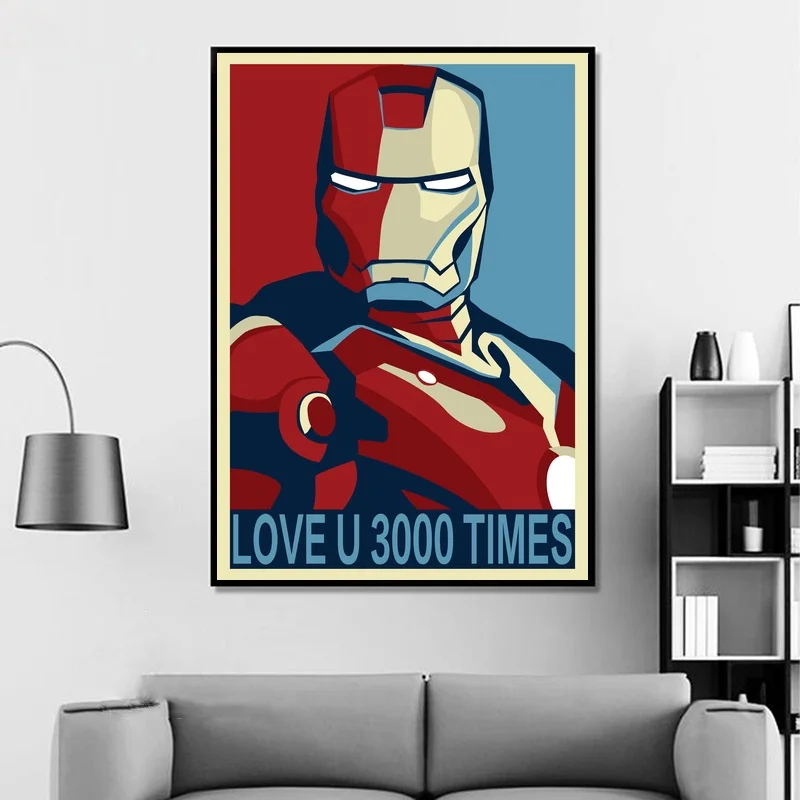 ЛЮБОВЬ u 3000 раз я Железный человек Морган Мстители: Endgame кино постер домашний