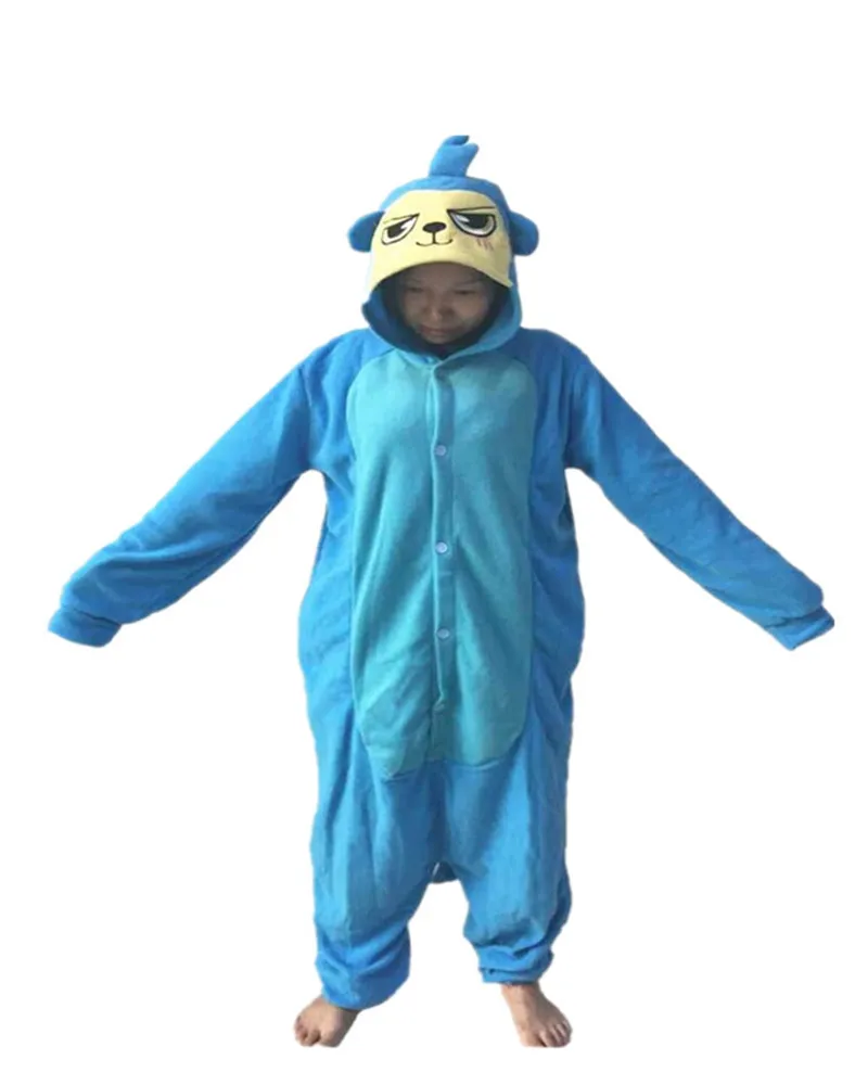 Лидер продаж пижама с синими обезьянками для взрослых и женщин животными