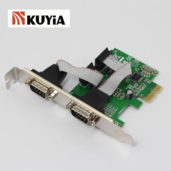 Карта последовательного контроллера KUYiA PCI Express 2 порта (RS 232 DB 9) чипсет WCH382|chipset| |
