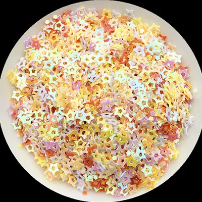 Mix 3Yellow1White 500 г/упак. 3 мм полые в форме звезды ПВХ свободные блестки пайетки для маникюра ногтей/для женщин Diy/свадебные конфетти украшения - Цвет: Mix 3Yellow1White