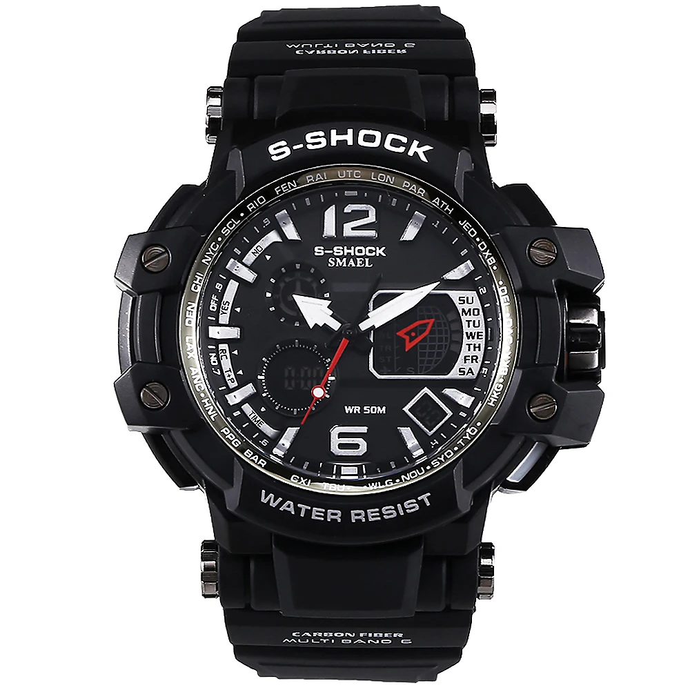 Мужские спортивные часы люксовый бренд G Style S SHOCK наручные цифровые аналоговые