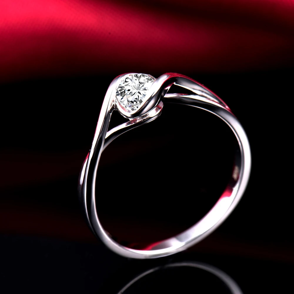 Женское кольцо из белого золота 18 карат с натуральным бриллиантом|ring for|ring ringrings for