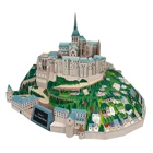 Монт-Сен-Мишель, Франция, крафт-Бумажная модель, архитектура, 3D DIY обучающие игрушки, игра-головоломка для взрослых ручной работы