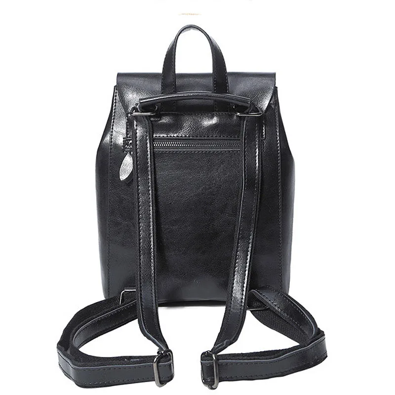 Новинка 2017 года брендовая натуральная кожа рюкзак женщины сумка масло Воск