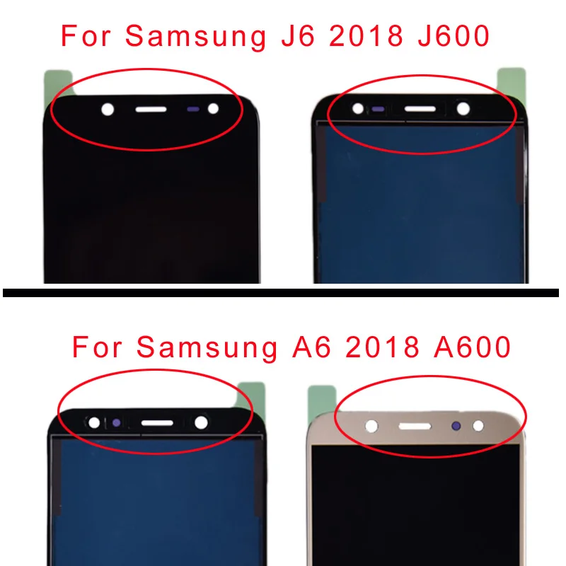 Для SAMSUNG Galaxy A6 2018 A600 J6 J600 ЖК-дисплей Дисплей Сенсорный экран Digitizer Ассамблеи A600F A600FN