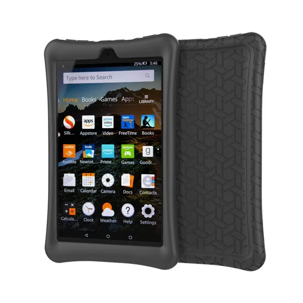 Black Защитный чехол для Amazon Kindle Fire HD 8, чехол для планшета, силиконовый чехол для Amazon Kindle Fire HD 8 / - Цвет: Black