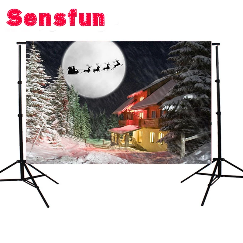 Виниловый фон для фотосъемки на Рождество снежный 5x7ft|photo background|christmas backdropphotography