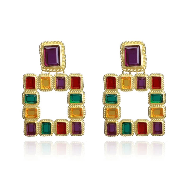 Bestessy, модные серьги-капли ZA из смолы для женщин, свадебные ювелирные изделия, Boho, элегантные блестящие Висячие массивные серьги, деревянные серьги