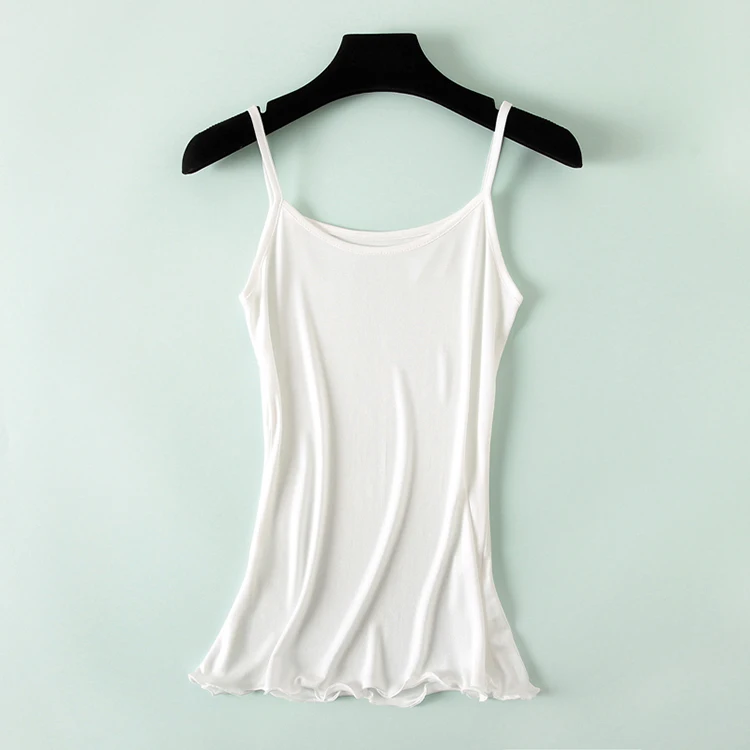 Летний натуральный шелк плюс размер modis Нижнее белье Женские топы майка женская