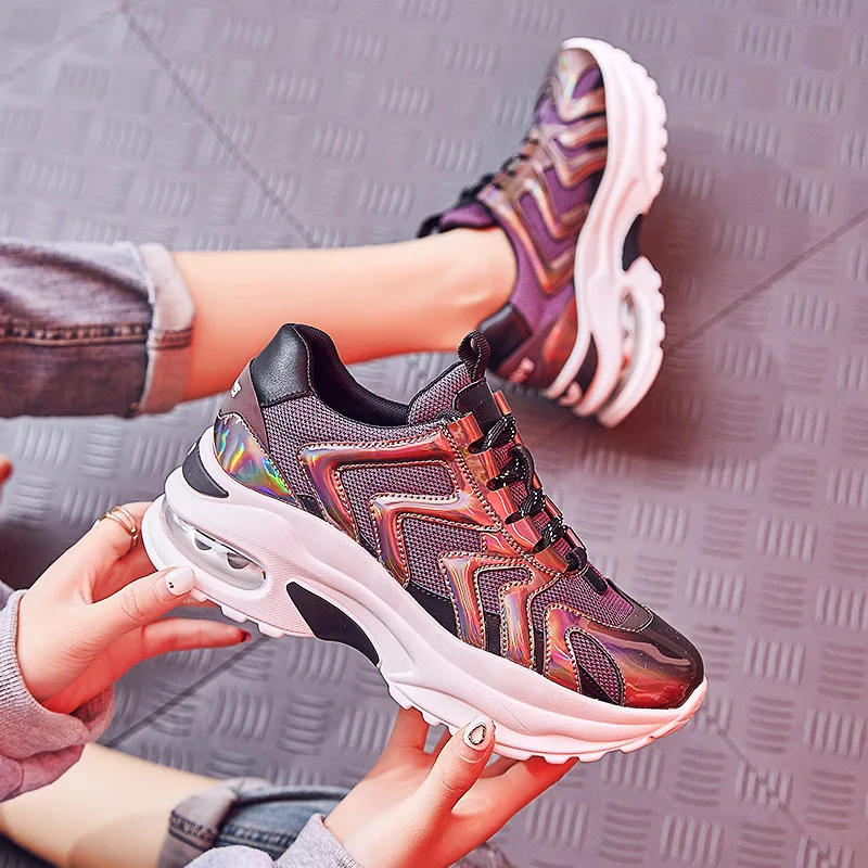 2019 Весенняя цветная модная повседневная обувь для бега трендовая улицы