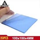 20 шт. в партии Gdstime тепловой коврик 4 мм GPU процессор радиатор охлаждения проводящие силиконовые прокладки 100x100x4мм