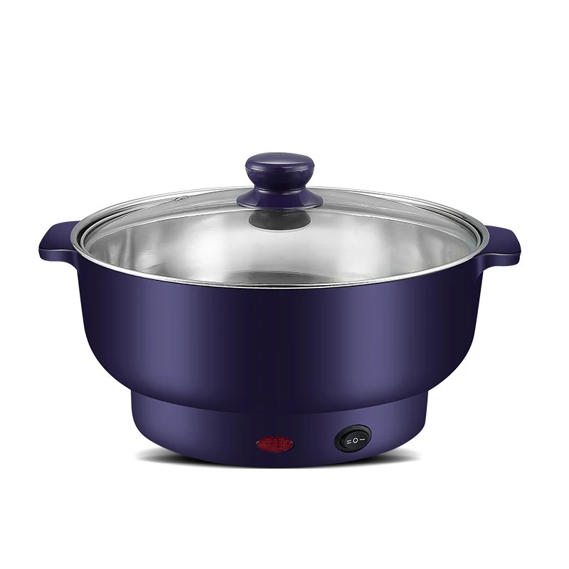 

High Power 800W Electric Pot 1.5L Dark Blue Color Household Electric Heating Pot Food Cooking Machine Hot Pot Electric Cooker