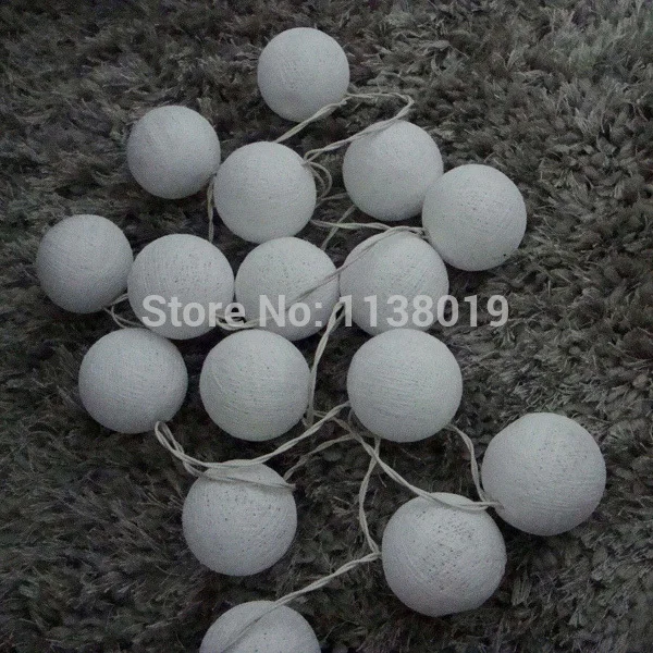 20 Balls/pcs Cream white Ivory White Cotton Balls Fairy String Lights Christmas Wedding Halloween gift Free Shipping | Лампы и