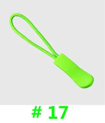 Color 17 10 шт., 7 мм, слайдер на молнии, скользящая Веревка на молнии, съемное крепление, слайдер, шнур для одежды, сумки, аксессуары для одежды, 29 цветов - Цвет: Color 17