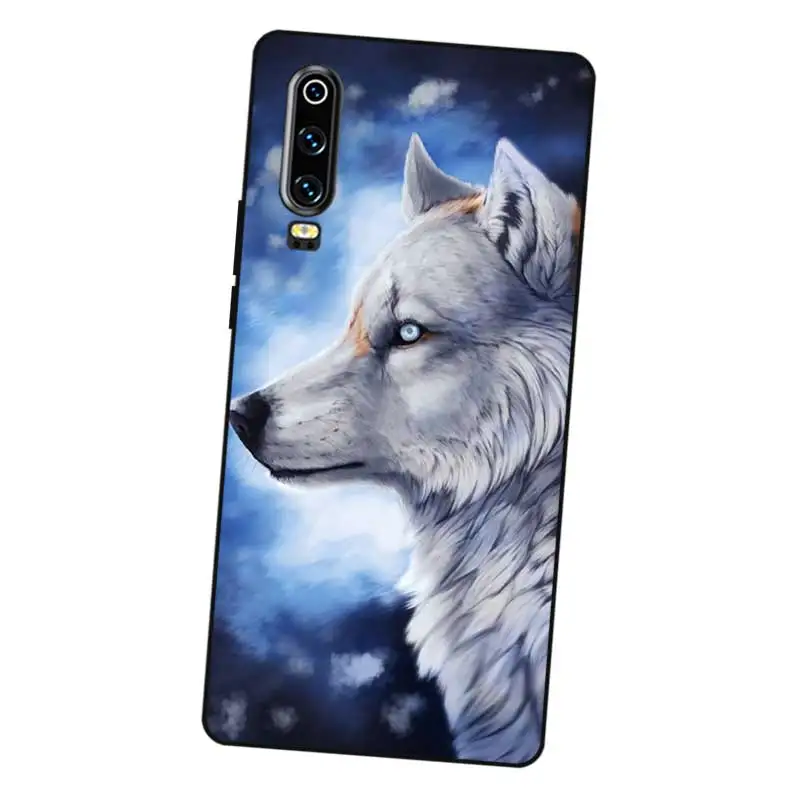 N290 Cool Wolf Hipster Black Silicone Case Cover For Huawei P8 P9 P10 P20 P30 Lite Pro P Smart Plus 2017 2019 |