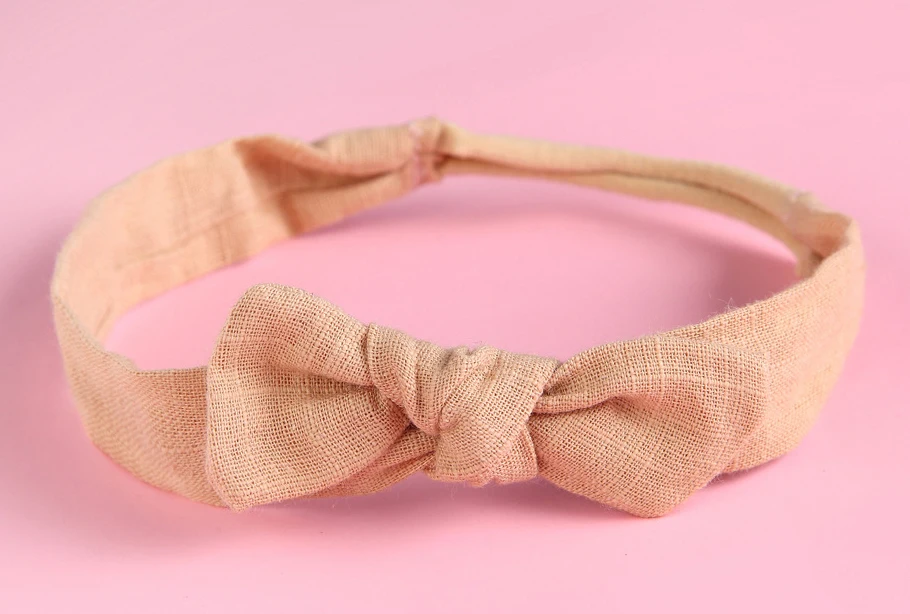 Детские нейлоновые повязки на голову хлопковые тканевые банты с нейлоновыми