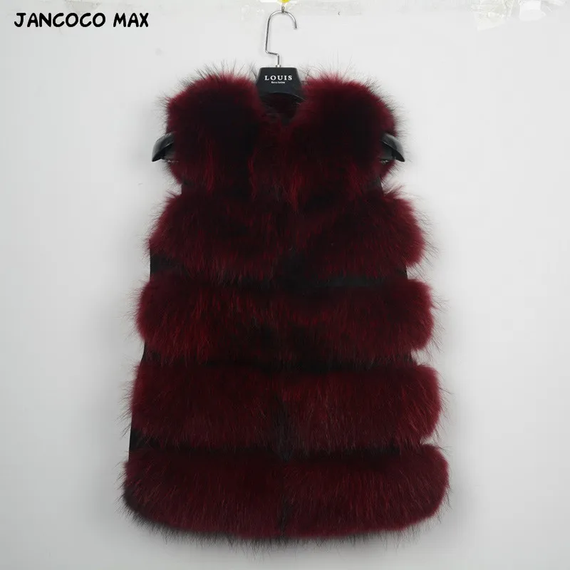 Jancoco Max 8 цветов жилет из натурального меха женский жилет из натурального меха енота длинный жилет Зимняя Новая модная куртка 1150L