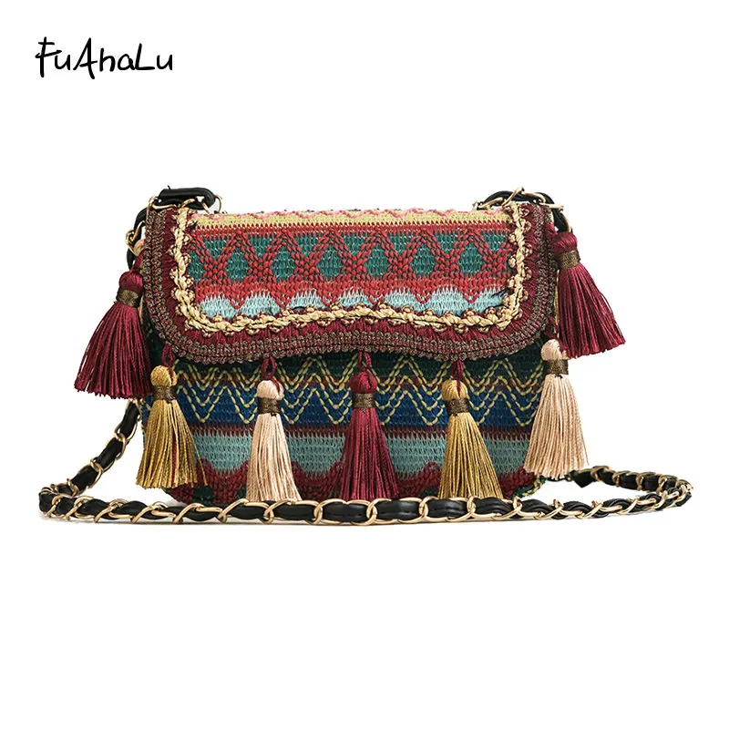 

Женская сумка через плечо FuAhaLu, маленькая квадратная сумка-мессенджер с цепочкой в Корейском стиле, лето 2019