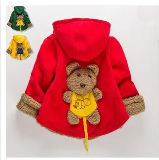 

New Child Sweater Girl Cotton Little Bear Jacket Children Winter Outwear Kids Baby Candy Color Warm Coat Roupa Infantil Feminina