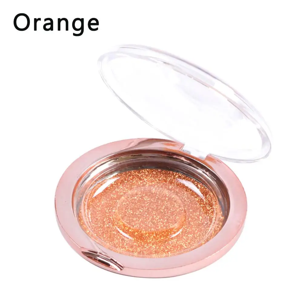 Orange 50 шт глянцевый розовый Золотой пластиковый чехол для ресниц с блестящим серебристым золотом водно-зеленый розовый Лавандовый пурпурный фон для ресниц - Color: Orange