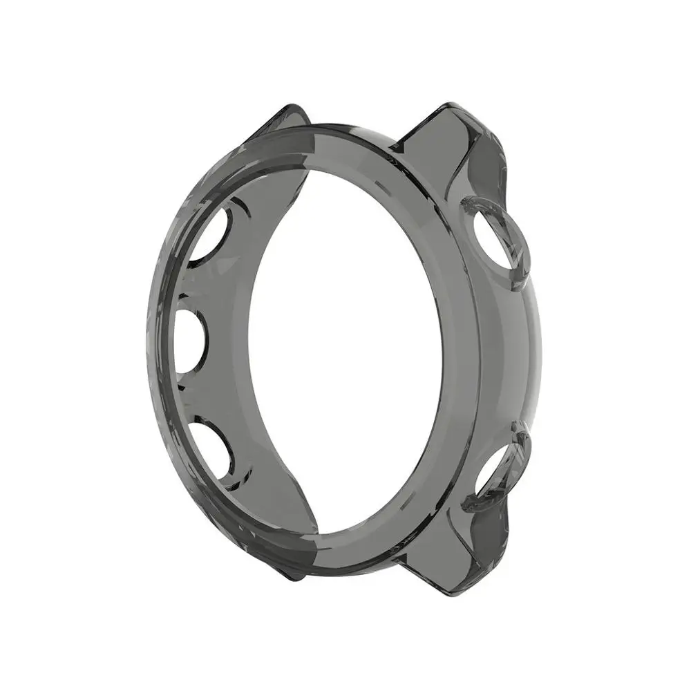Black Прозрачный ТПУ Рамка протектор чехол для часов оболочка для Garmin Forerunner 245 M/245 Смарт часы носимые Аксессуары#624 - Цвет: Black