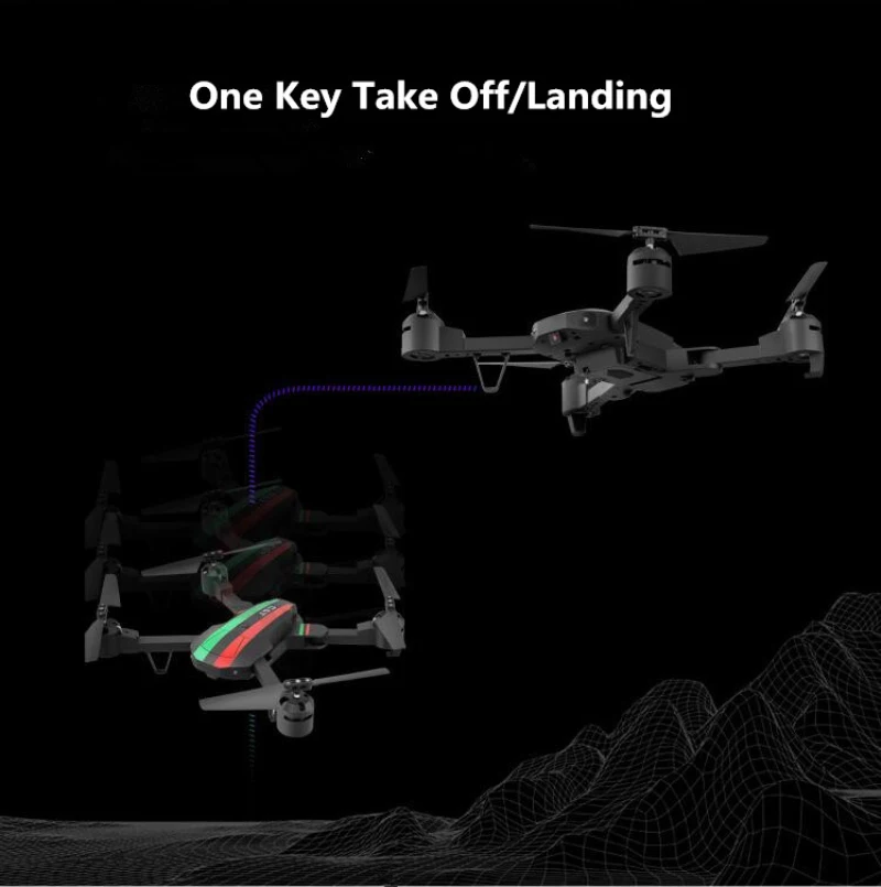Добавить VR стекло Новейший складной портативный WIFI FPV гоночный Дрон 2 4G 480P 720P