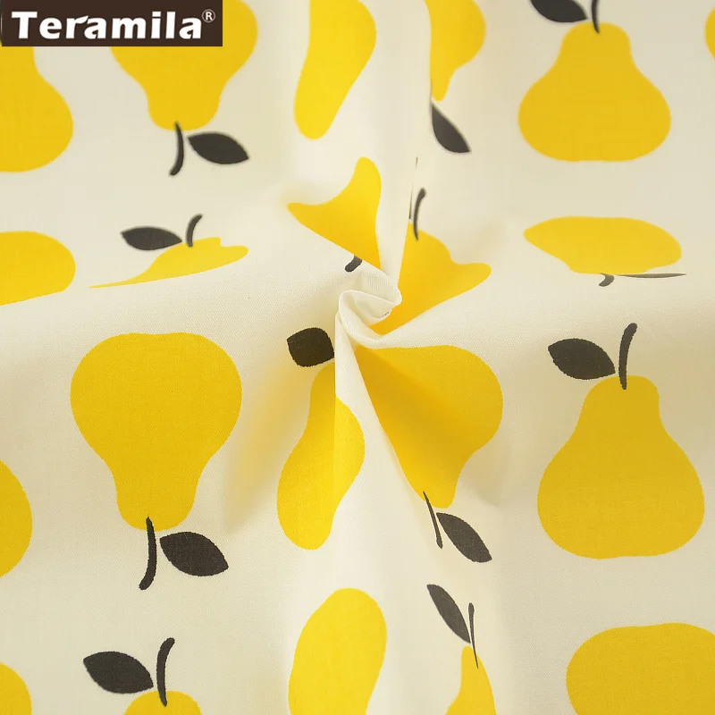 Желтые груши конструкции 100% хлопок Ткань твил Жир Квартал Текстиль для дома
