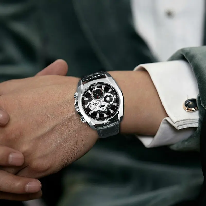 Роскошные Брендовые спортивные часы мужские кварцевые наручные модные