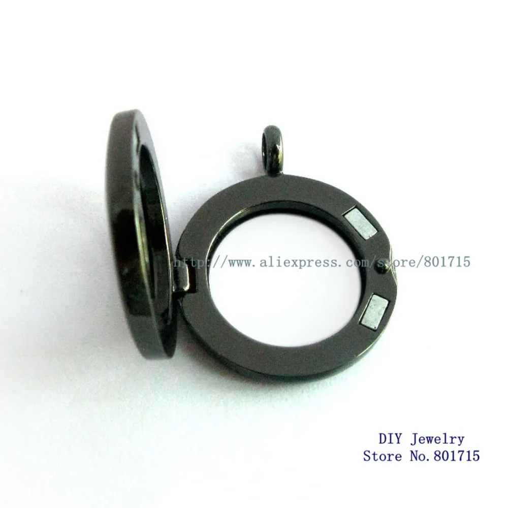 Черный пистолет Магнитная Нержавеющая Сталь 25 мм стеклянный Простой Круглый