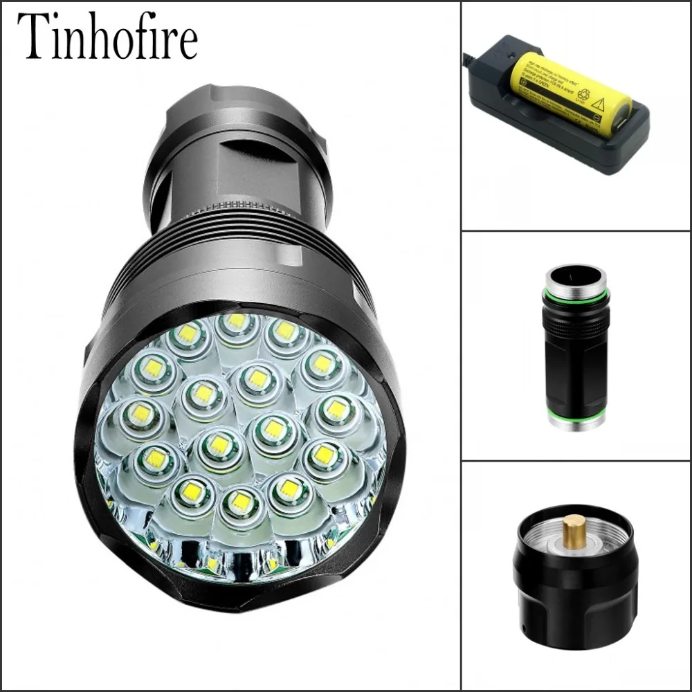 Tinhofire T16 16xCree XM L T6 28000 люмен 5 режимный светодиодный фонарь лампа светильник для