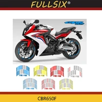 motorcycle front and rear wheels edge outer rim sticker reflective stripe wheel decals for honda cbr 650f