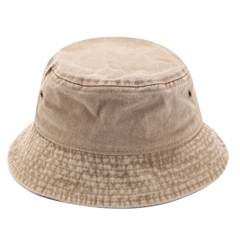 Travel Summer Bucket Hat Cotton Solid Flat Men Women White Red Blue Orange Outdoor Foldable Sunscreen Sun Protector Cap
