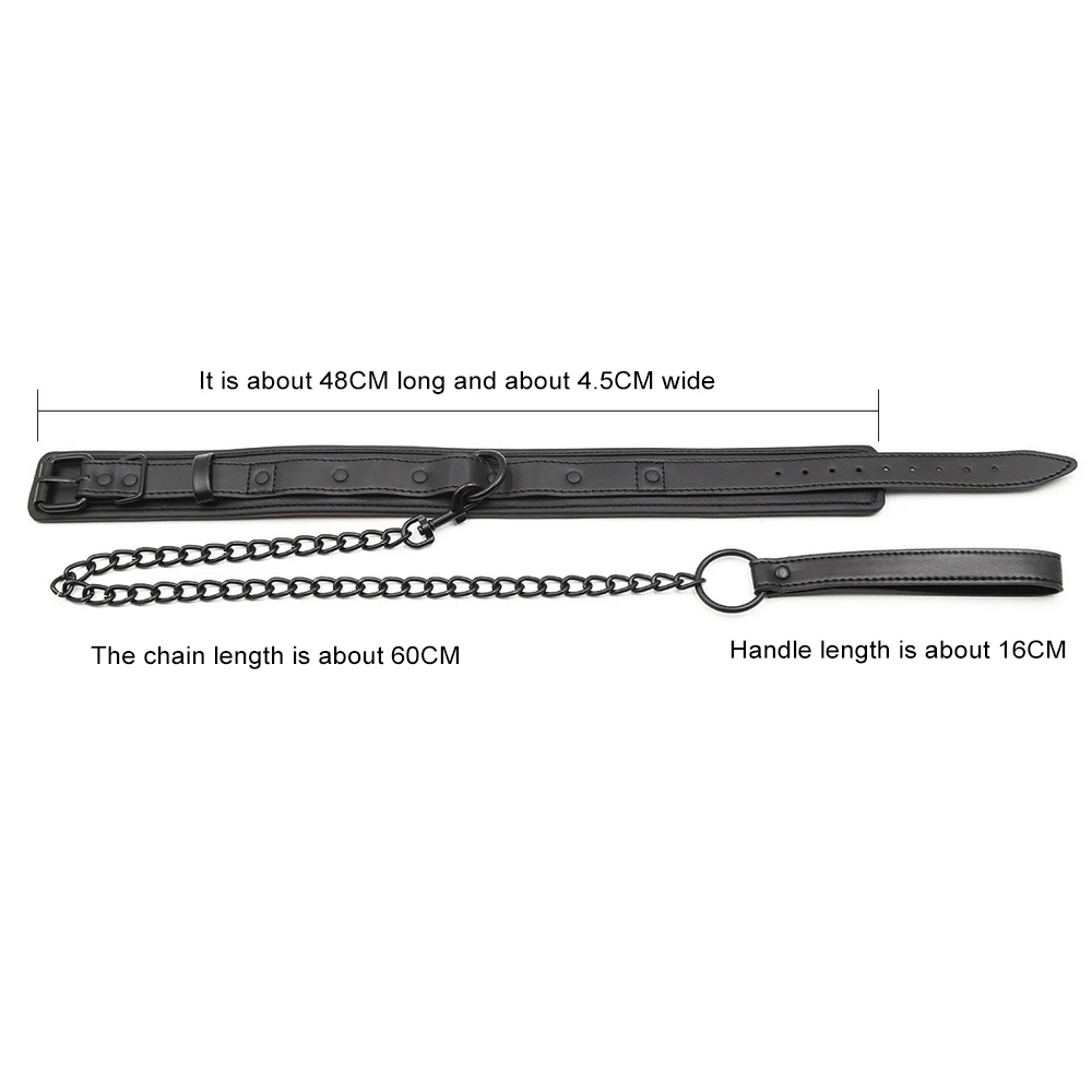 Кожаный ошейник БДСМ бондаж сексуальная стимуляция флирт поводок сдержанность