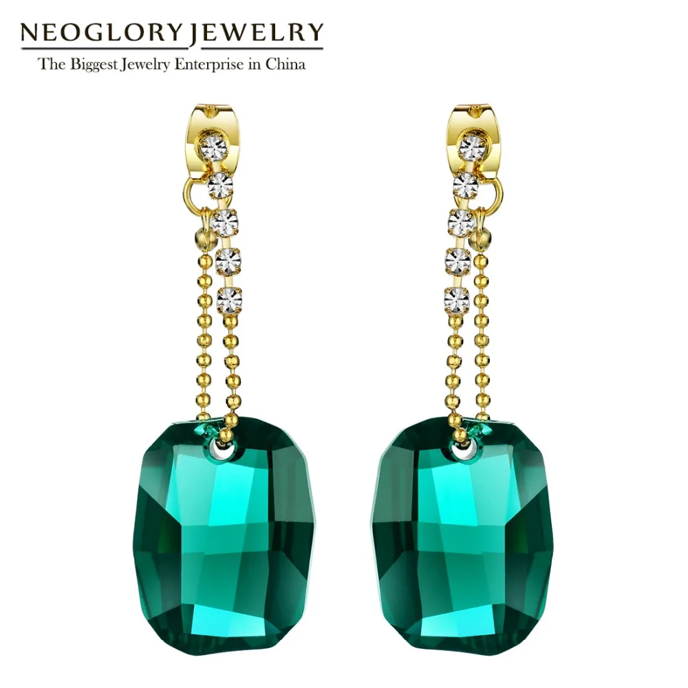 Серьги подвески Neoglory для женщин большие серьги в индийском стиле украшенные