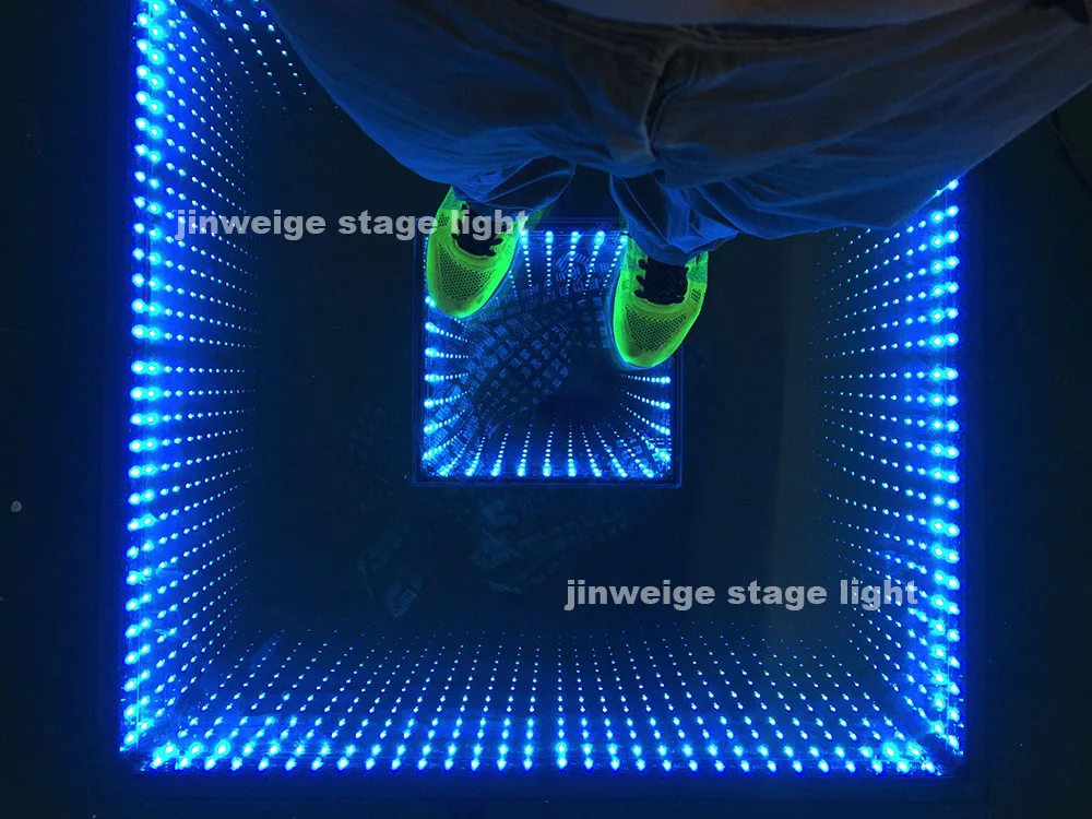 1 м x RGB 3 в 156 шт. 5050 SMD 3D зеркальная бездна танцпол закаленное стекло с эффектом