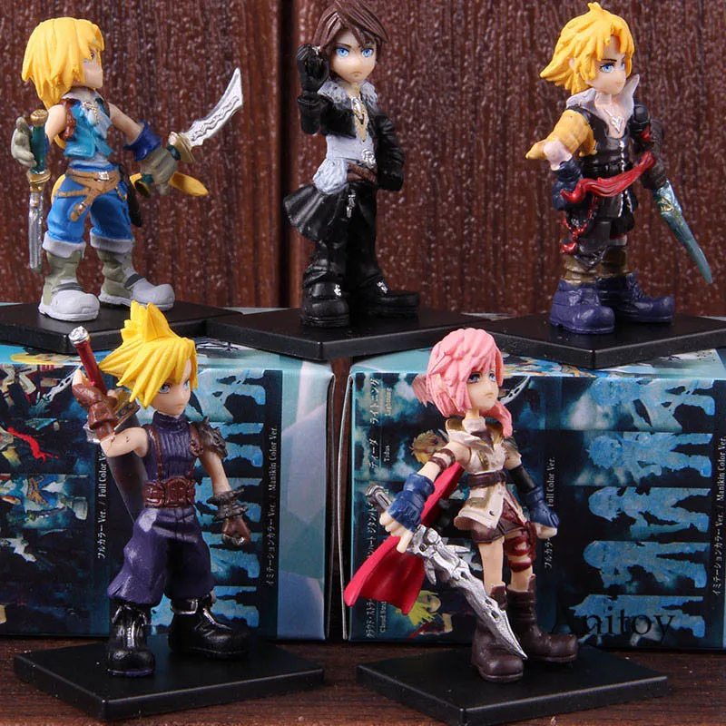 5 шт./компл. Клауд страйф Final Fantasy VII Dissidia Final Fantasy Цвет прозрачный фигурка из ПВХ, Коллекционная модель, игрушка