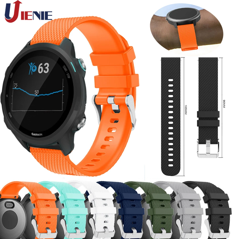 20 мм силиконовый ремешок для часов Garmin Forerunner 645 245 245M Vivoactive 3 Смарт-часы ремешок спортивный сменный Браслет