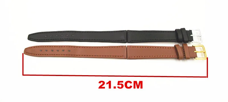 

New arrived - High quality 2PCS/lot 16mm genuine leather watch band watch strap watch parts black and brown colors - 090903