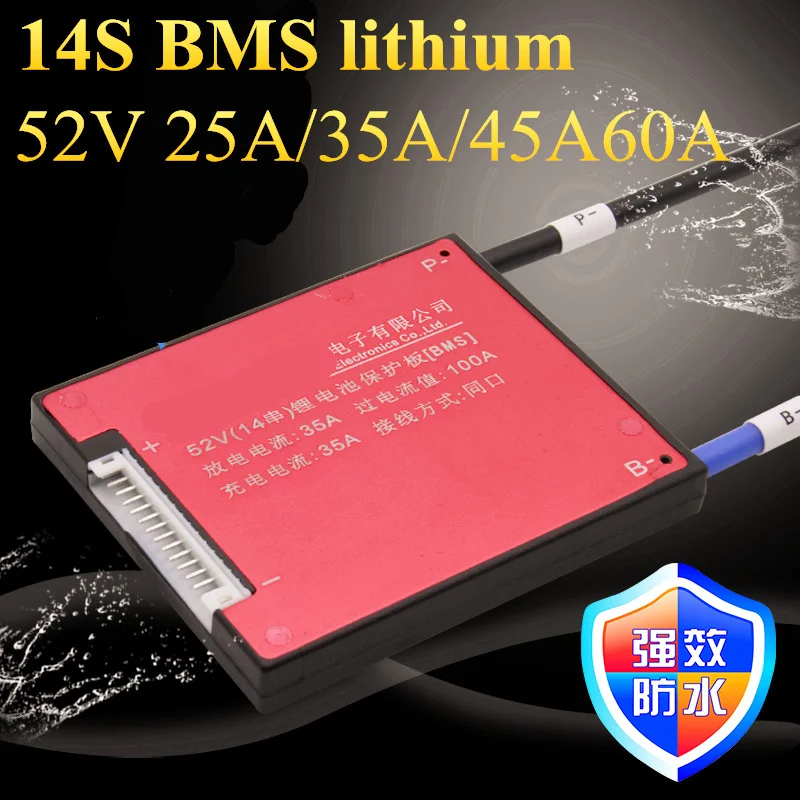 Бесплатная доставка! 51 8 V литий ионный аккумулятор bms 3 7 14S 30A 25a 60a BMS с функцией