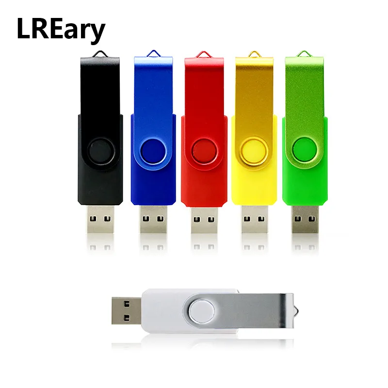 Высококачественный USB флеш накопитель простой металлический вращающийся U диск 4