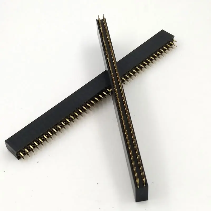 200 шт./лот 2 54 мм штырьками 2X40 Pin 2x40 pin 80 P двухрядный женский прямо заголовок шаг