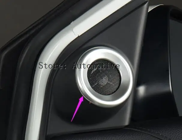 

Подходят для HONDA CRV CR-V 2017 2018 ABS хромированная или волоконная краска Внутренняя дверь стойка стерео динамик кольцо Крышка отделка 2 шт.