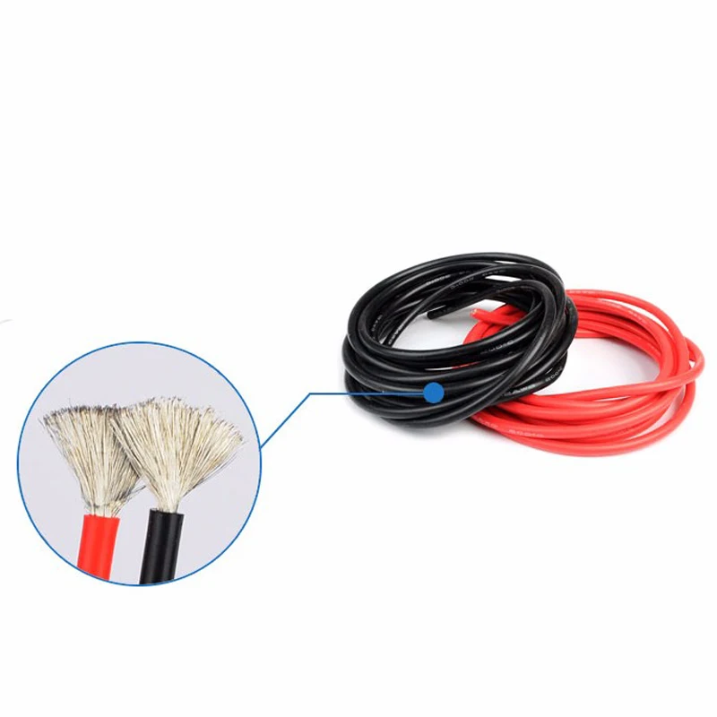 Силиконовый провод 18awg термостойкий из мягкого силикона и силикагеля черный для