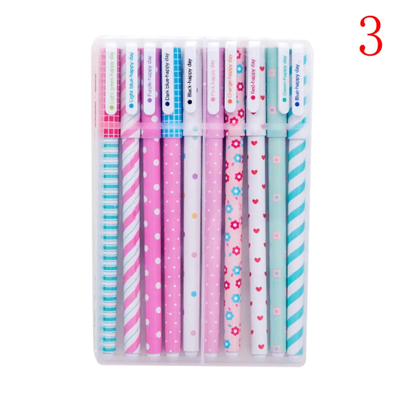 N3 10PCS Каваи гелевые карандаши 6/10 шт цветные чернильные ручки набор милые мини письма для мальчиков и девочек офисные школьные канцелярские принадлежности - Цвет: N3 10PCS