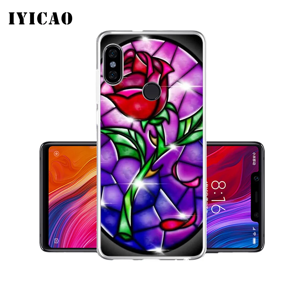 Мягкий силиконовый чехол для телефона IYICAO Beauty Beast Rose из ТПУ Для Xiaomi Mi 9 8 SE 6 A1 A2 Lite F1