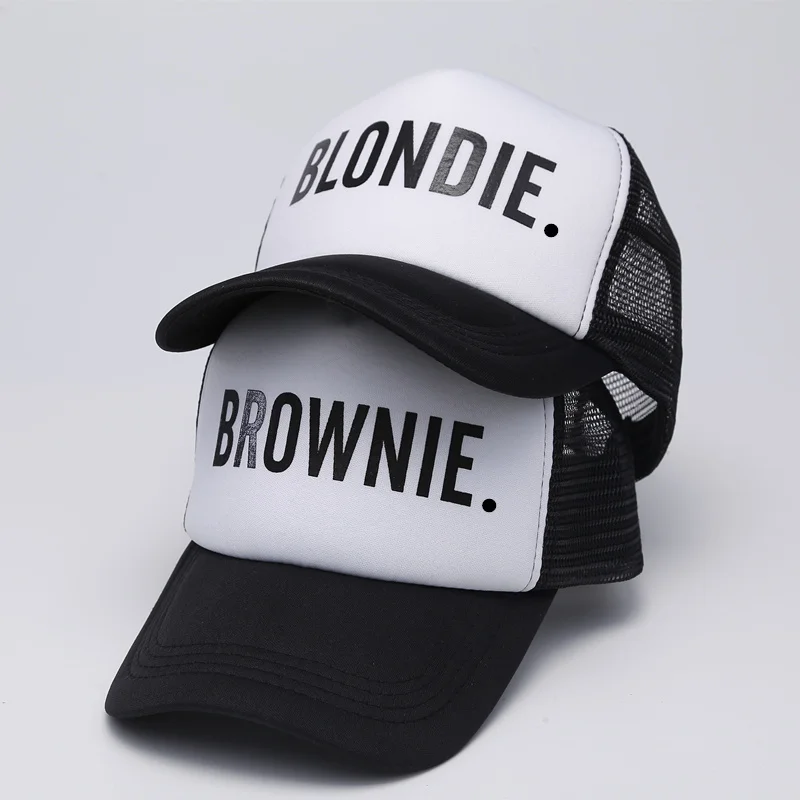 

BLONDIE BROWNIE Baseball caps Trucker Mesh cap Women Gift For Girlfriends Her High Quality Caps Bill Hip-Hop Snapback Hat Gorras