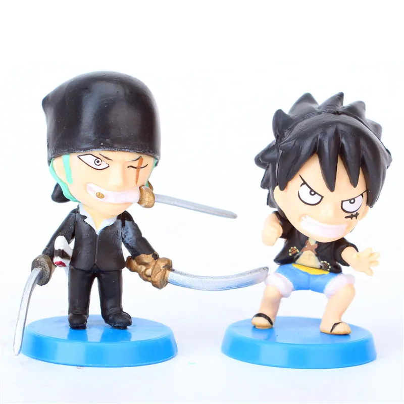 

12 Pcs/set ONE PIECE Monkey D. Luffy Roronoa Zoro Tony Tony Chopper Q Version PVC Action Figure Collectible Model Toy 6CM B194