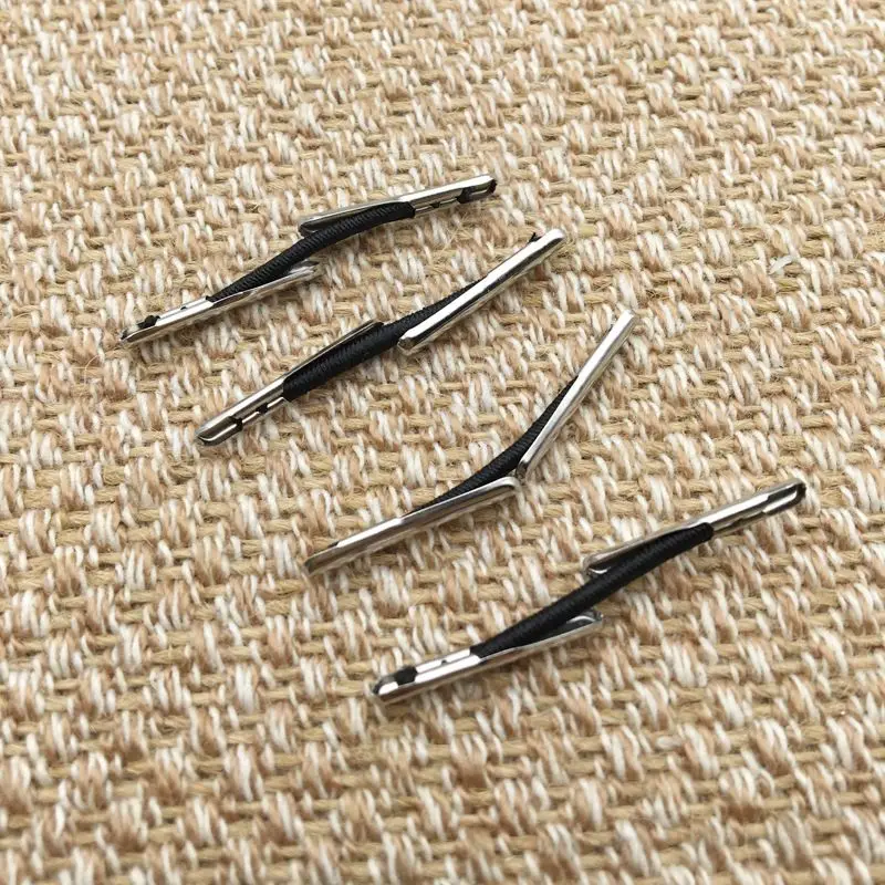 Black 2.5cm 1000 шорты эластичный шнур 2-заканчивается двойной острые шипы цепляют кольцо стрейч петли подарок застежка для украшений ручка и ремешком в форме штапельного связующего галстуком-бабочкой ZXY9709 - Цвет: Black 2.5cm